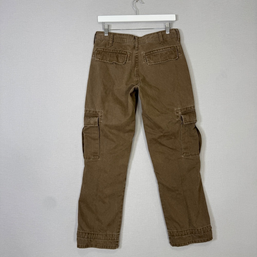 Sundance Cargo Pants Womens 6 Brown Cotton Utility Straight Leg Baggy Gorpcore - Picture 6 of 13